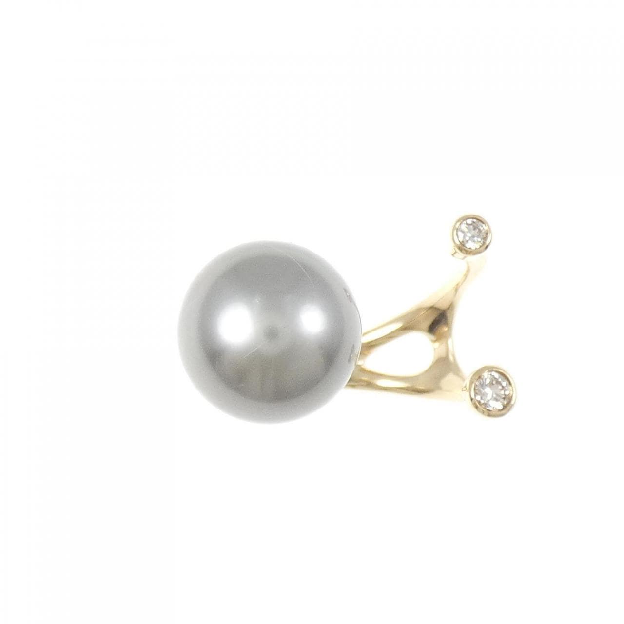 ヒロタカ 黒蝶パール リング 10.4mm