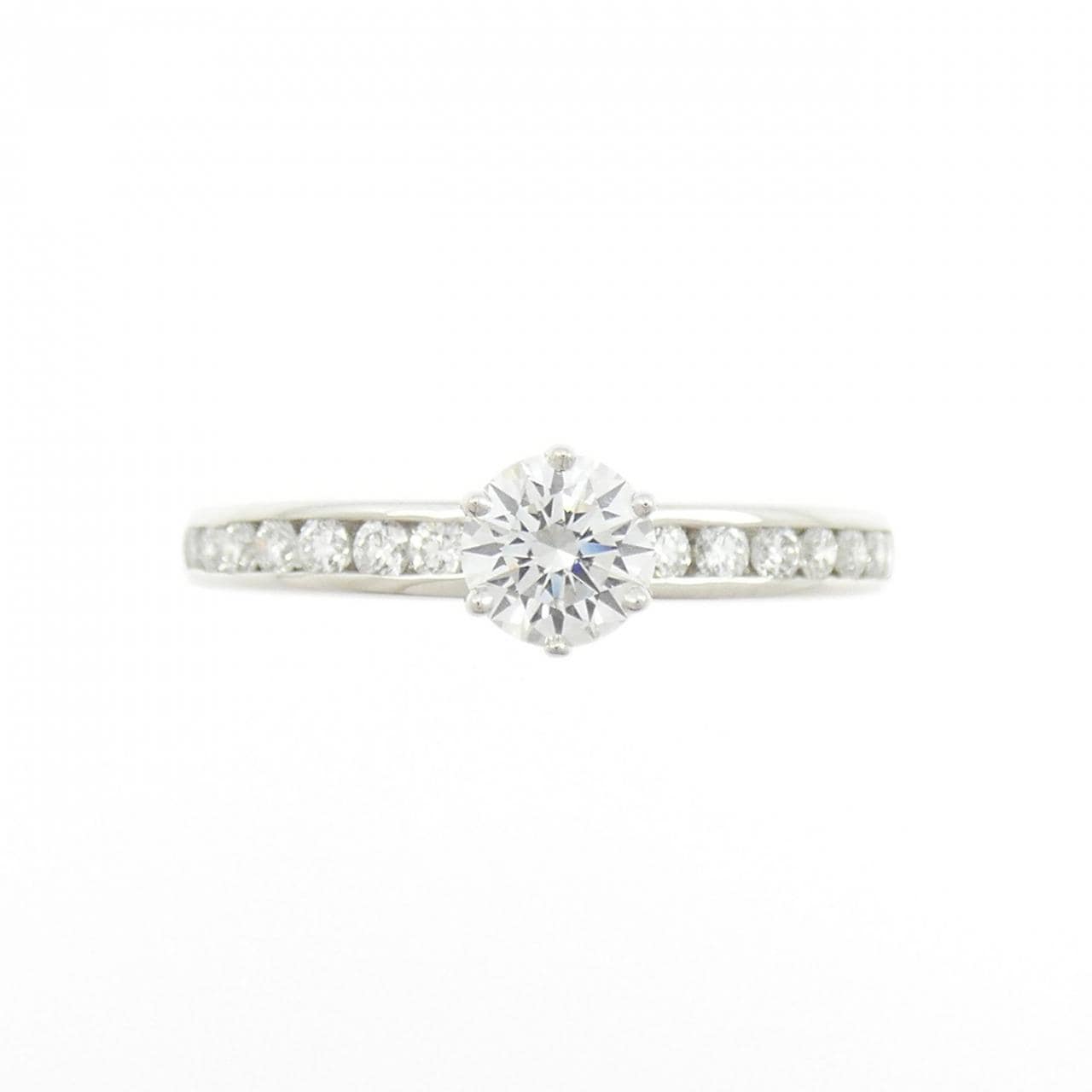 ティファニー ソリティア チャネルセッティング リング 0.36CT