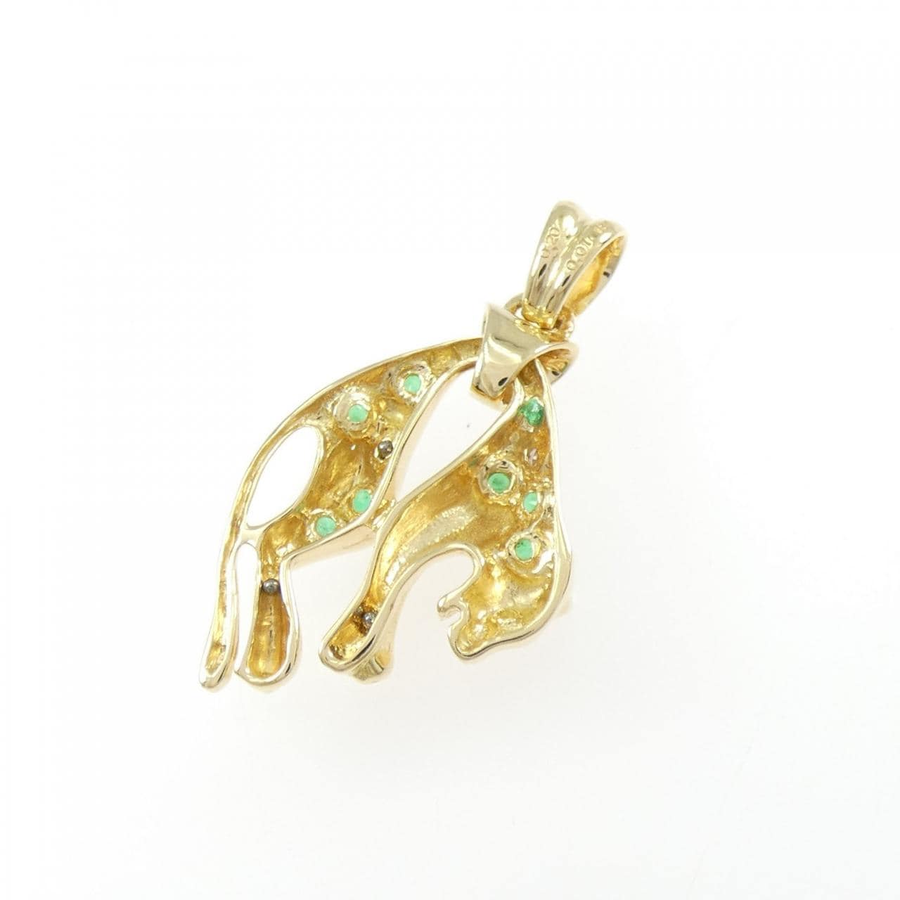 18KYG エメラルド ペンダント 0.20CT