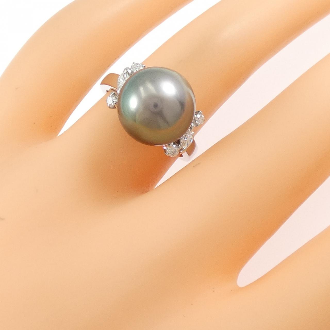 PT900 黒蝶パール リング 11.6mm