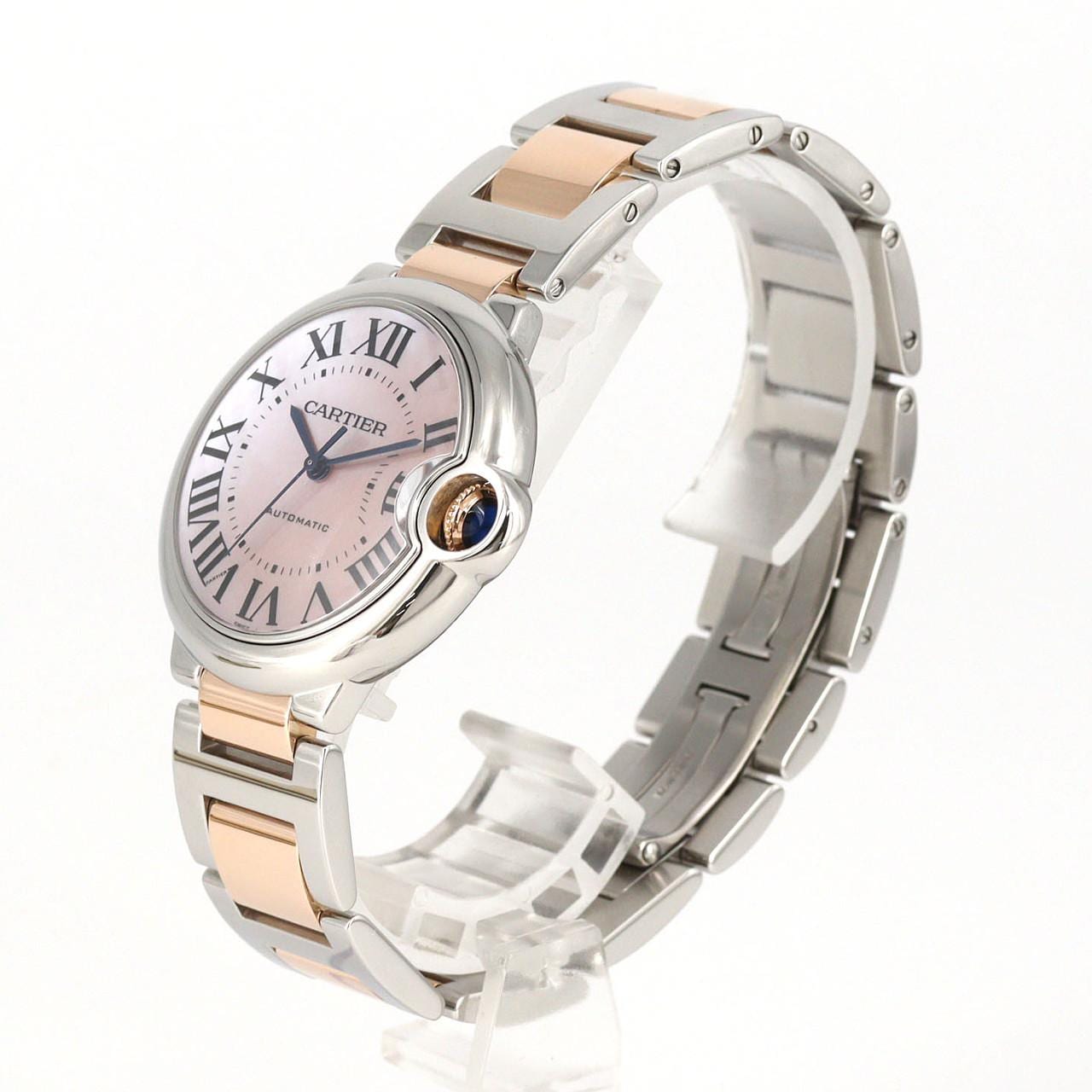 カルティエ バロンブルーMM PGコンビ W6920033 SSxPG 自動巻