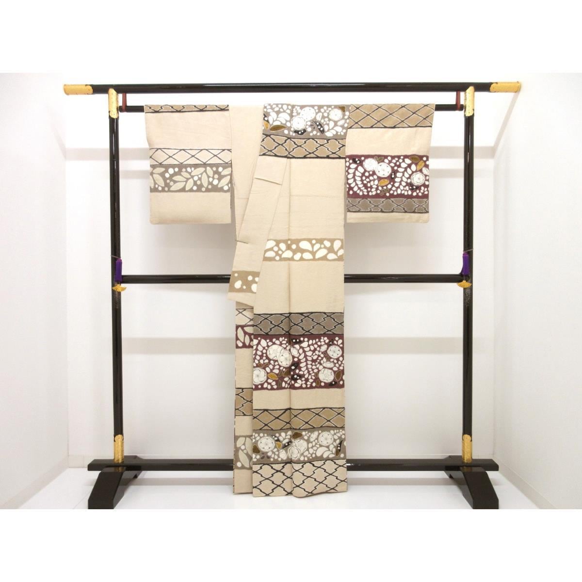 訪問着　大喜百花【青柳】