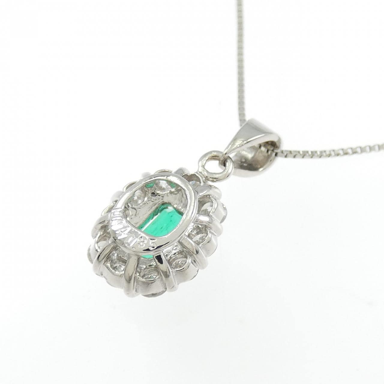 PT900/PT850 エメラルド ネックレス 0.44CT