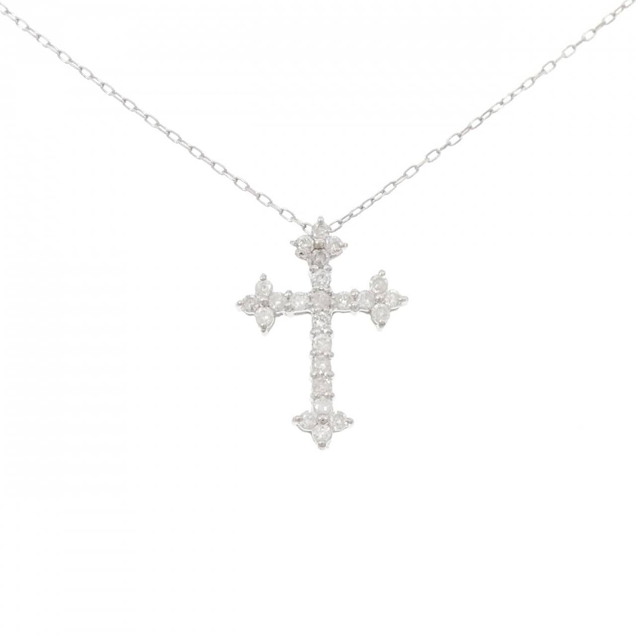 PT900/PT850 クロス ダイヤモンド ネックレス 0.50CT