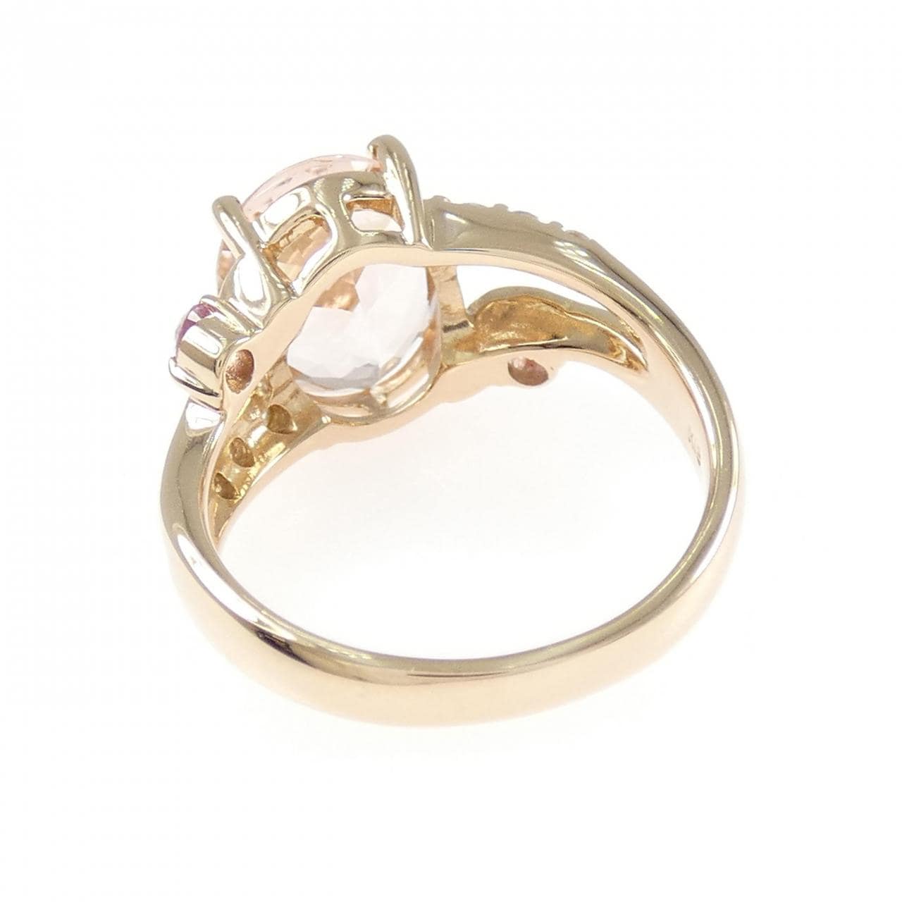 K18PG モルガナイト リング 3.03CT