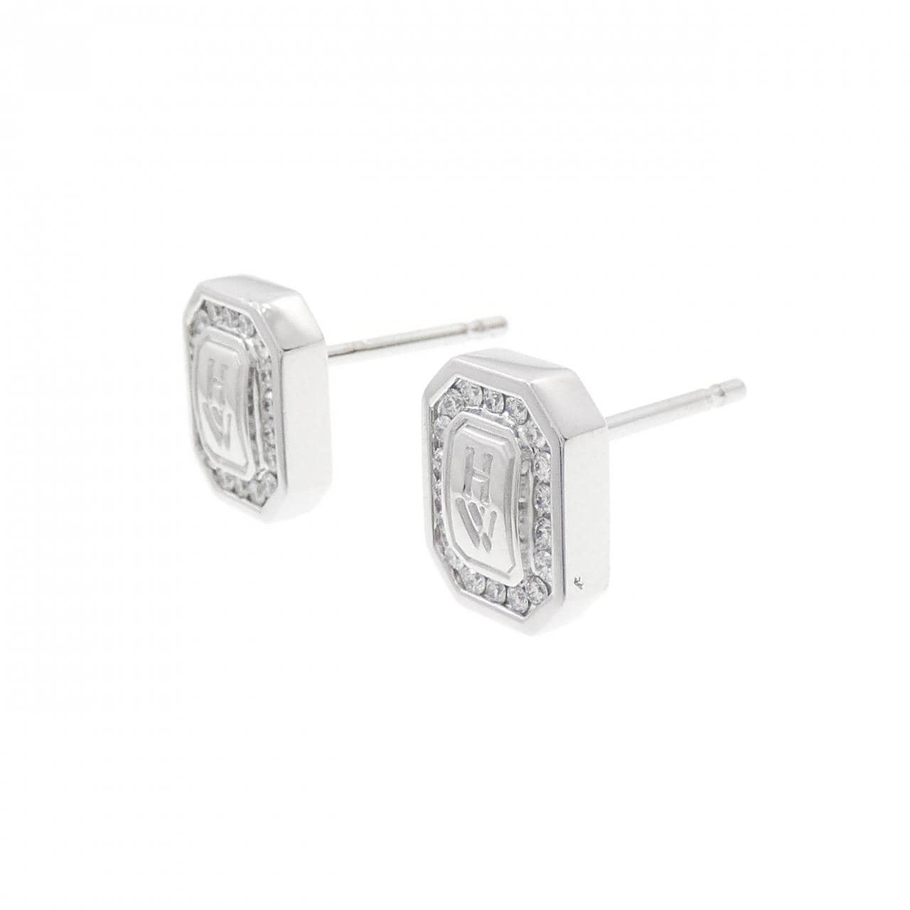 HARRY WINSTON HW 徽标耳环