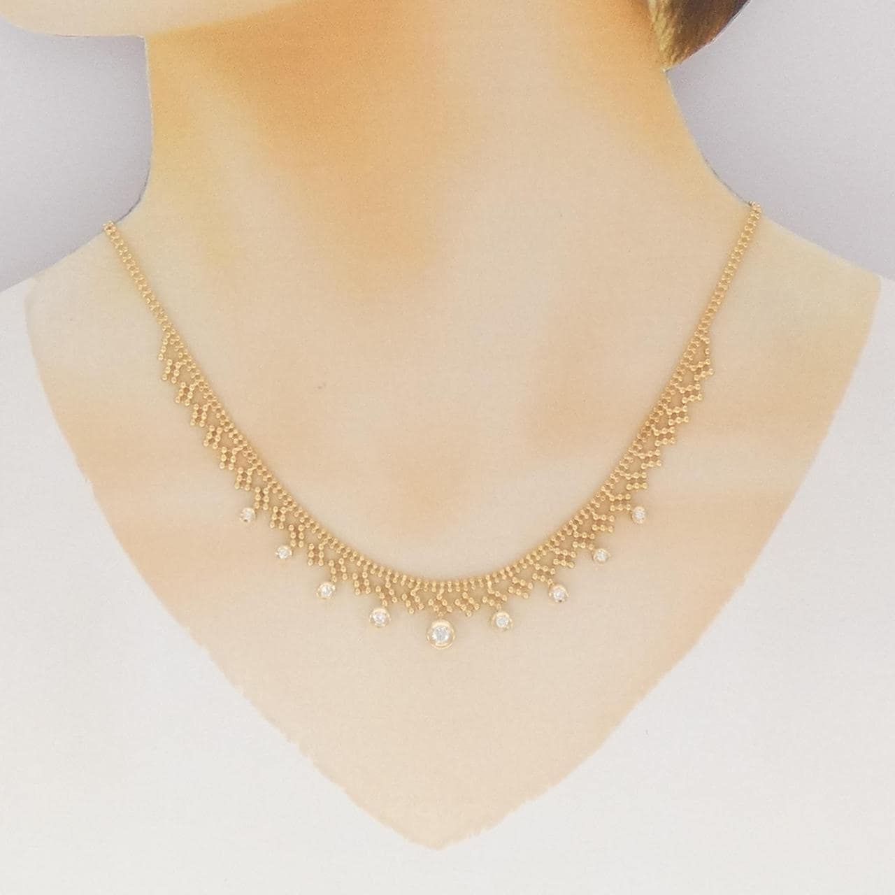 K18YG ダイヤモンド ネックレス 0.35CT