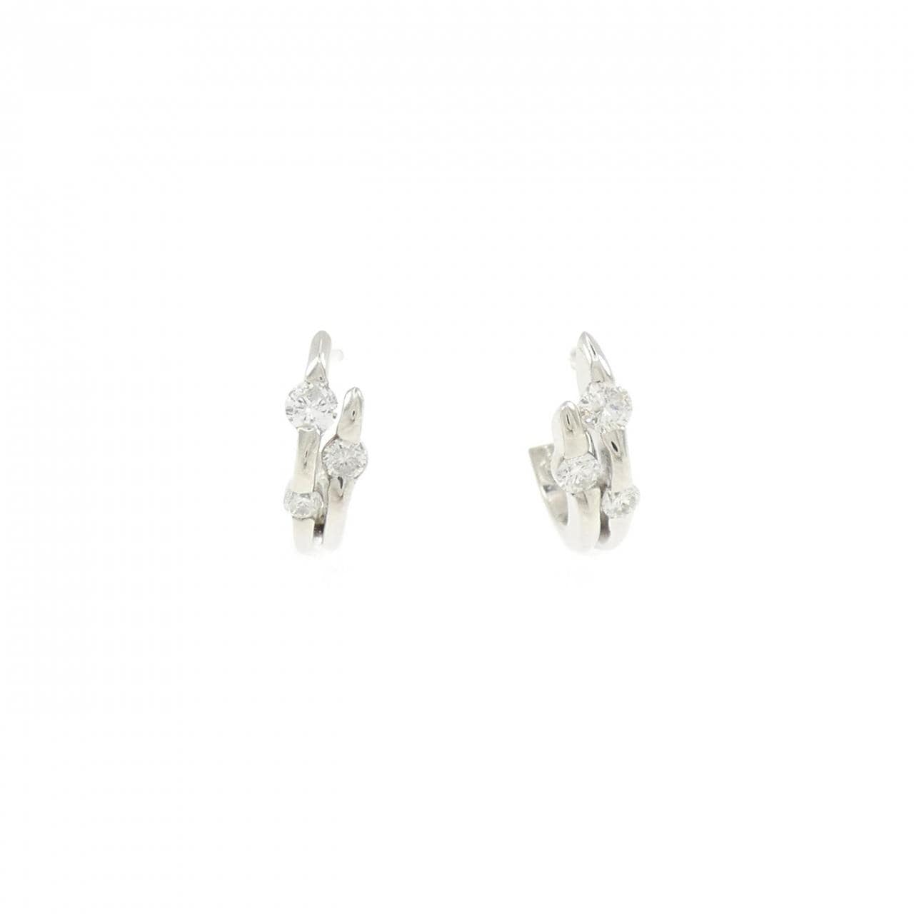 PT900 ダイヤモンド ピアス 0.20CT