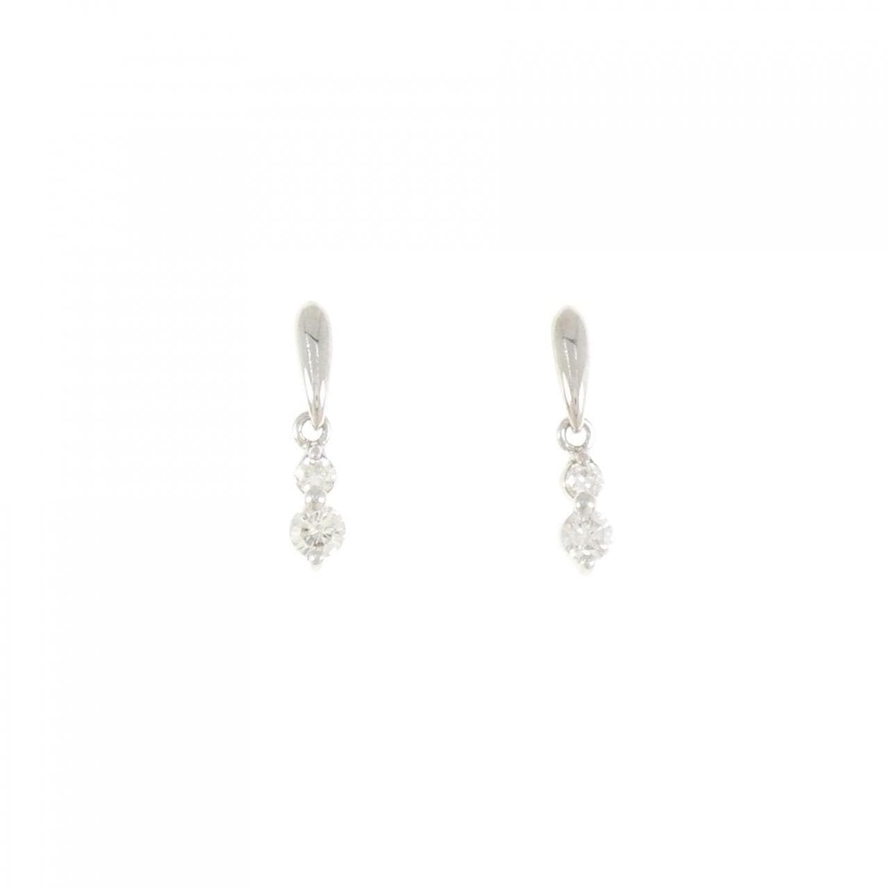 K18WG ダイヤモンド ピアス 0.30CT