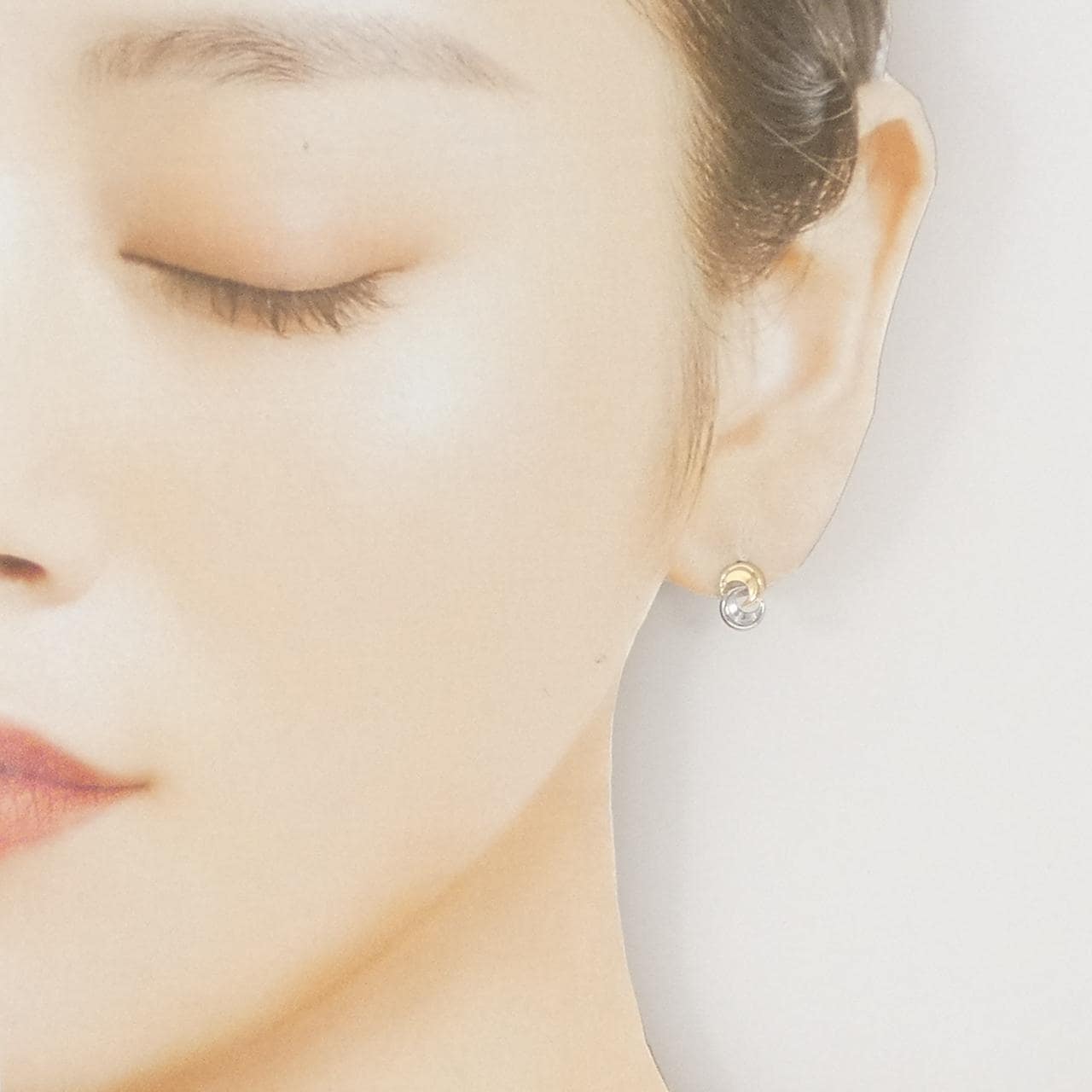 K18YG/PT900 ピアス