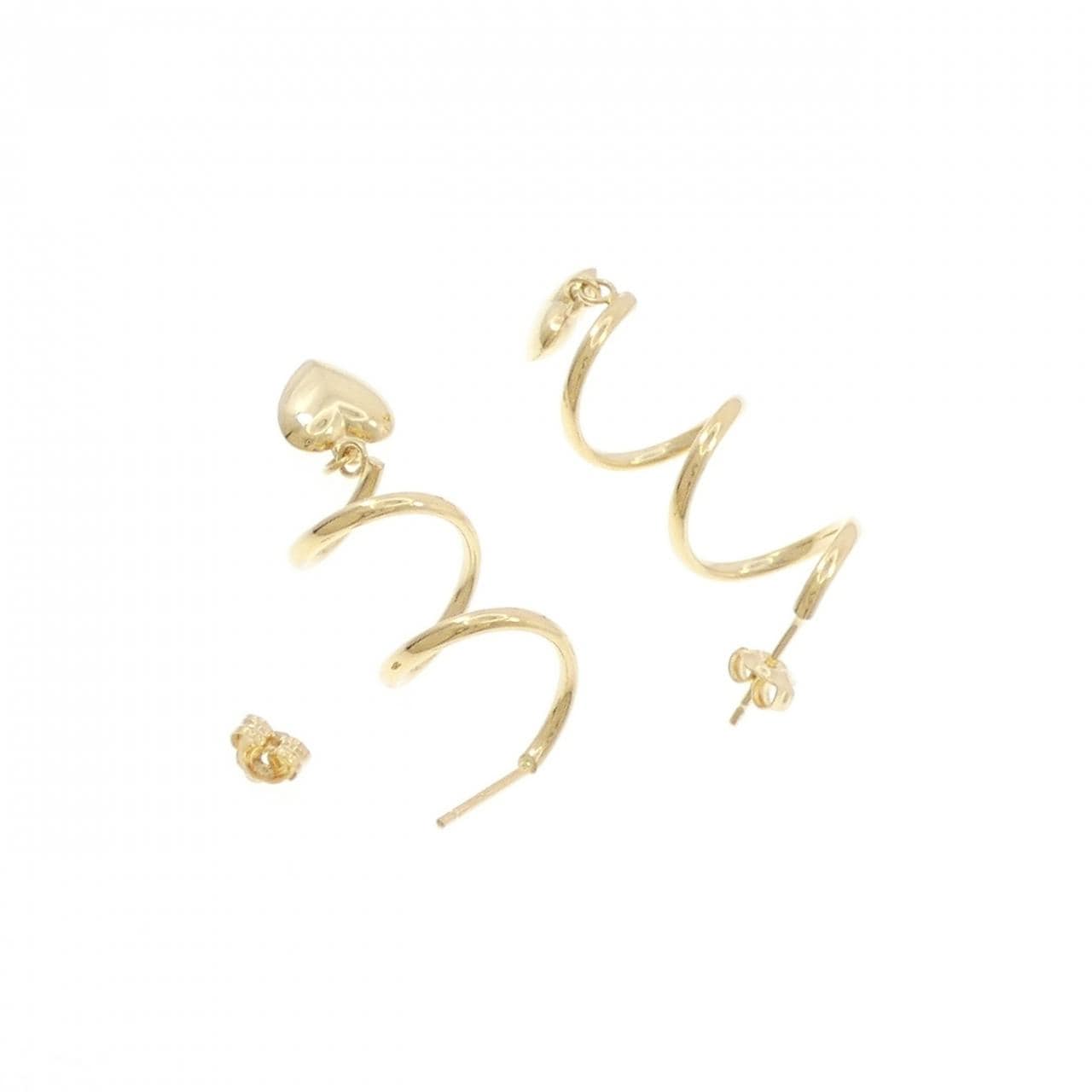 750YG ハート ピアス