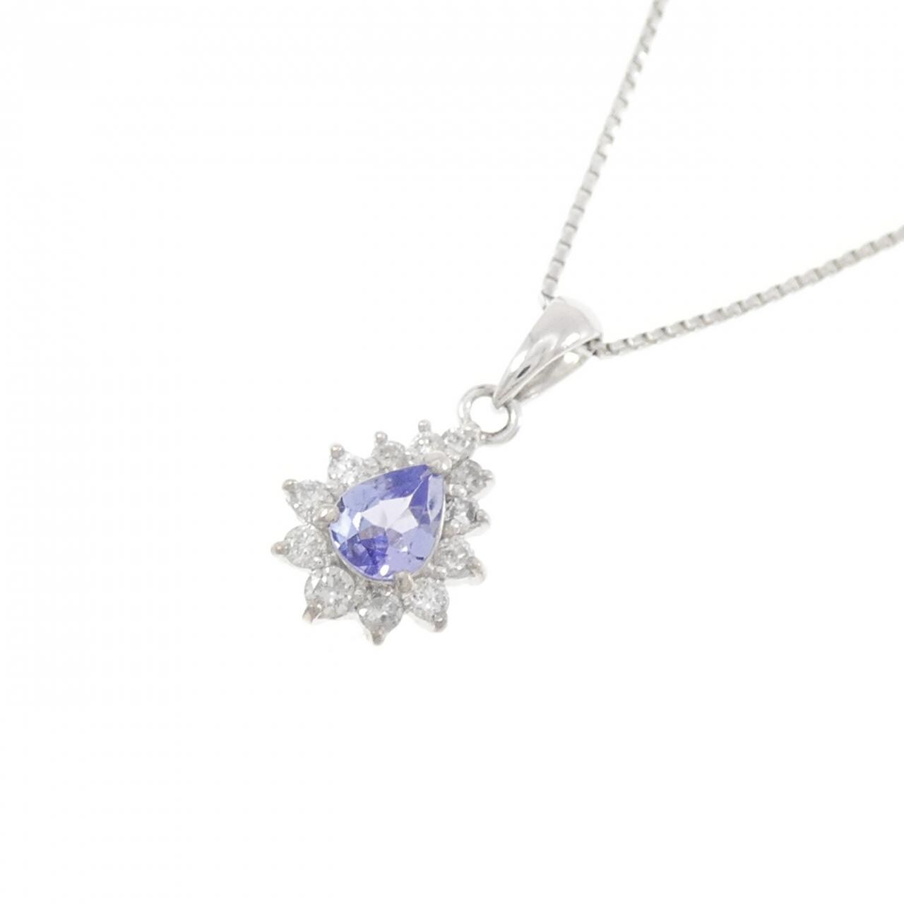 PT900/PT850 タンザナイト ネックレス 0.20CT