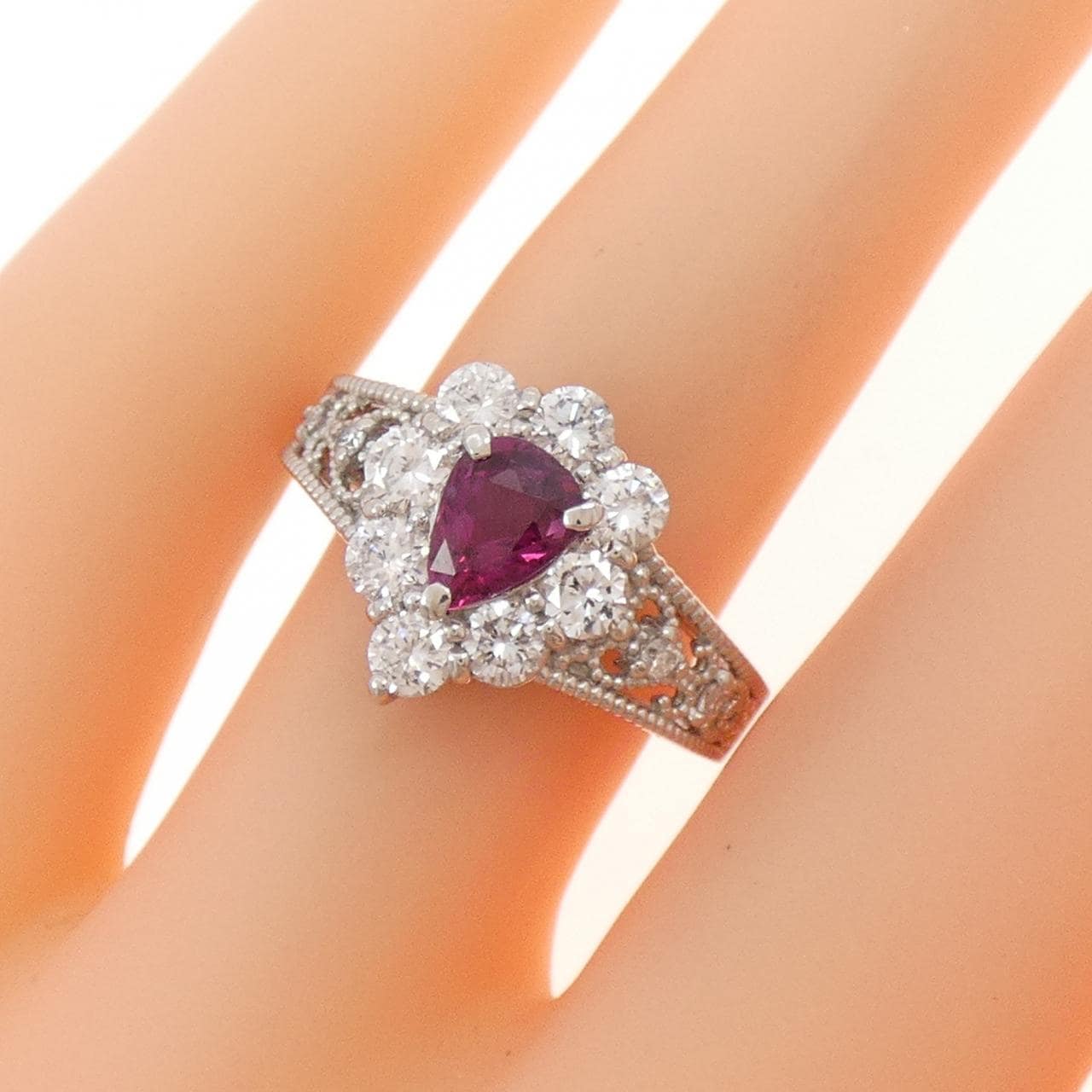 PT900 ルビー リング 0.63CT