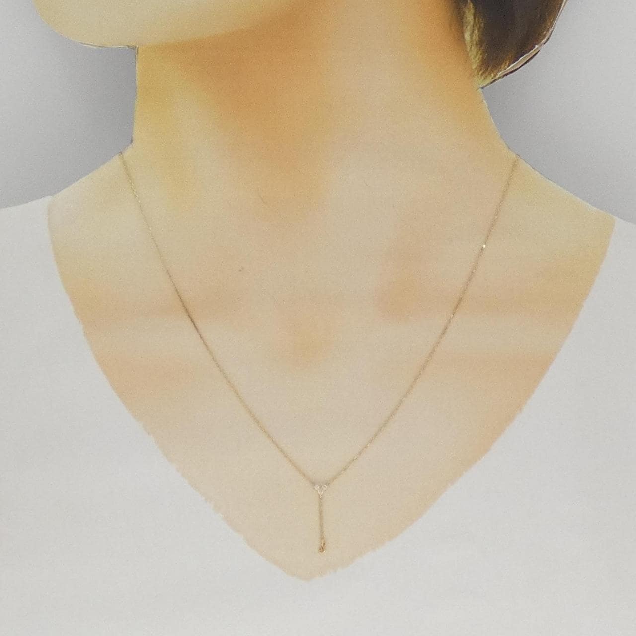 K10YG ダイヤモンド ネックレス 0.03CT