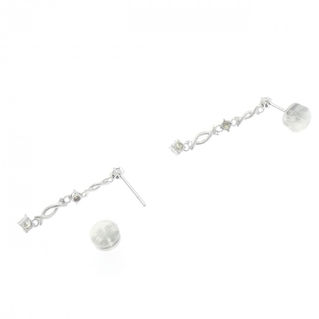 K14WG ダイヤモンド ピアス 0.22CT