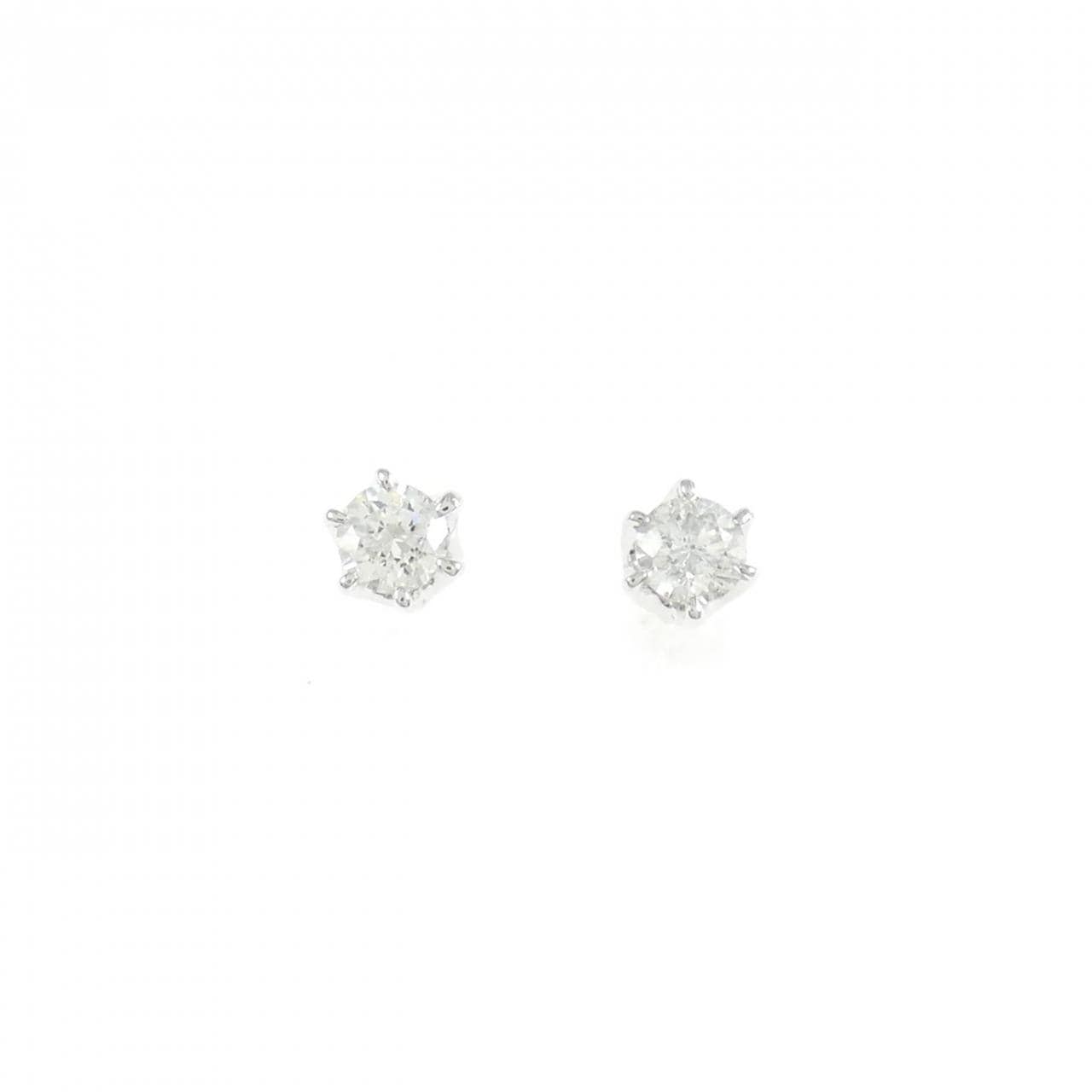PT900 ソリティア ダイヤモンド ピアス 0.25CT