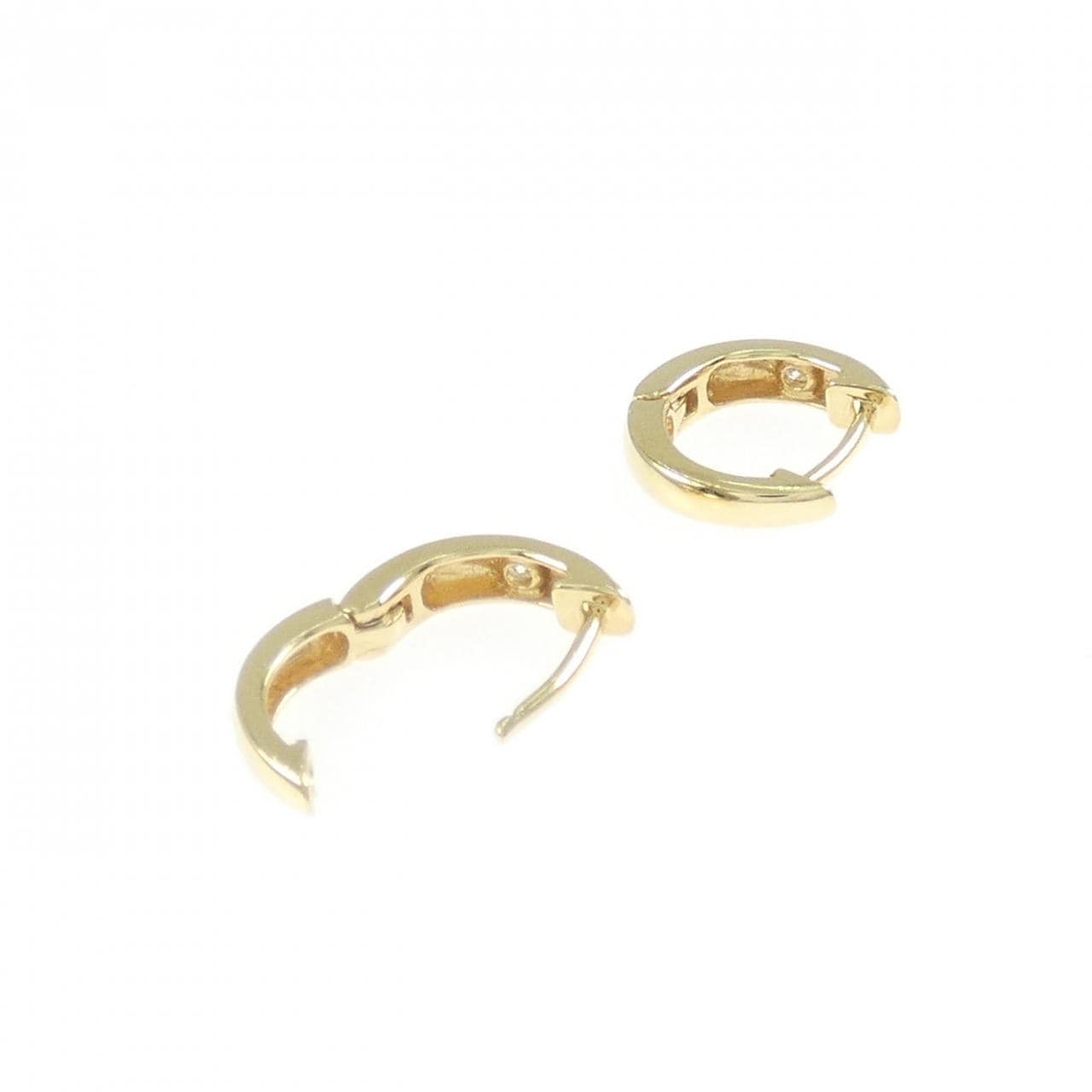 K18YG ダイヤモンド フープ ピアス 0.02CT