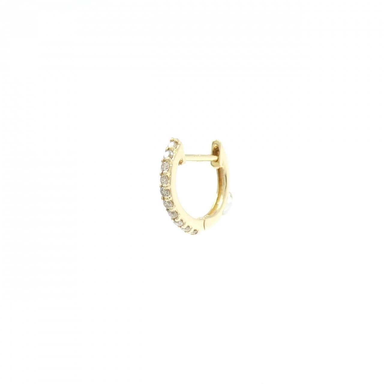 K18YG ダイヤモンド ピアス 0.07CT 片耳