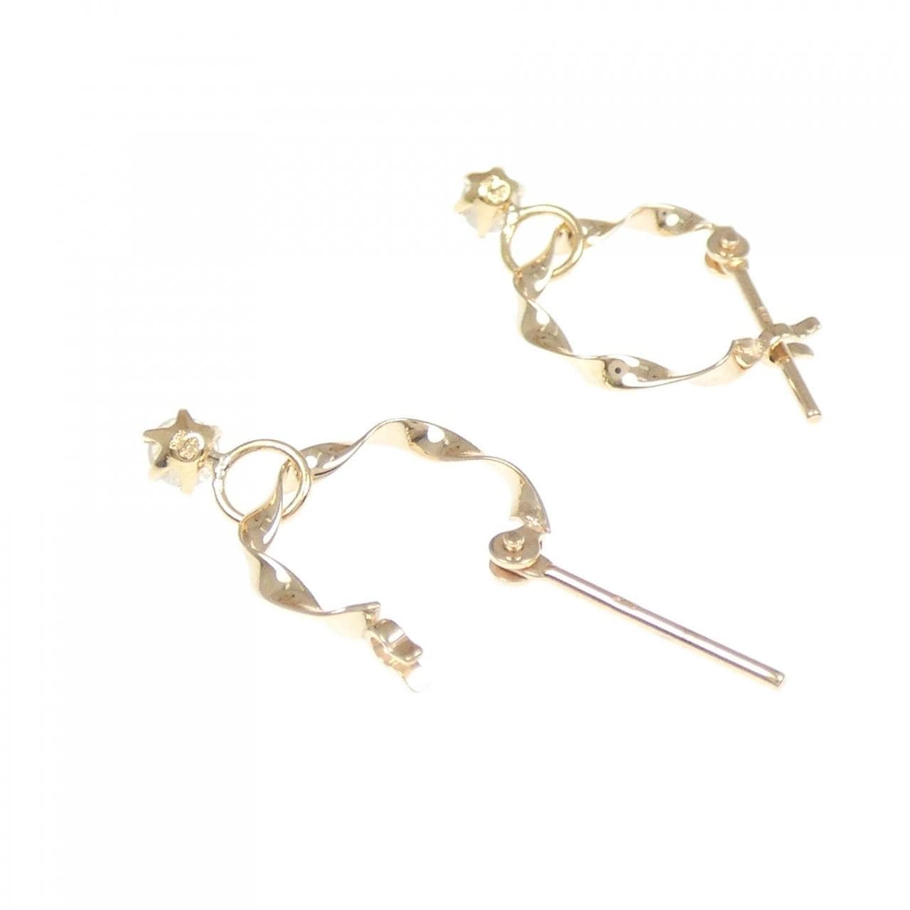 K10YG/K18YG ダイヤモンド ピアス 0.10CT