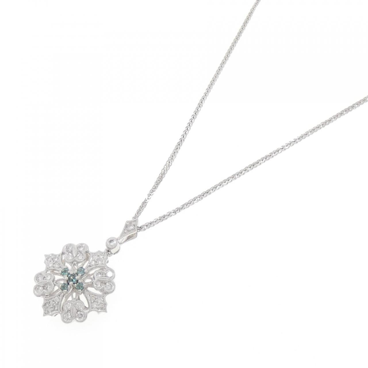 K18WG/750WG亞歷山大變石項鍊 0.16CT