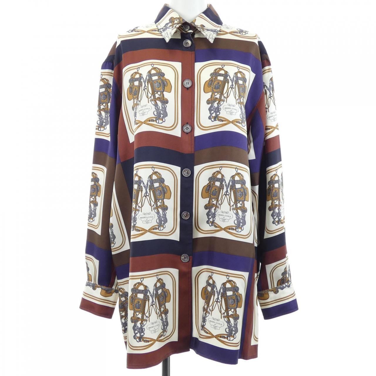 【ヴィンテージ】エルメス HERMES BRIDES DE GALA ツイルレーヌ. シャツ