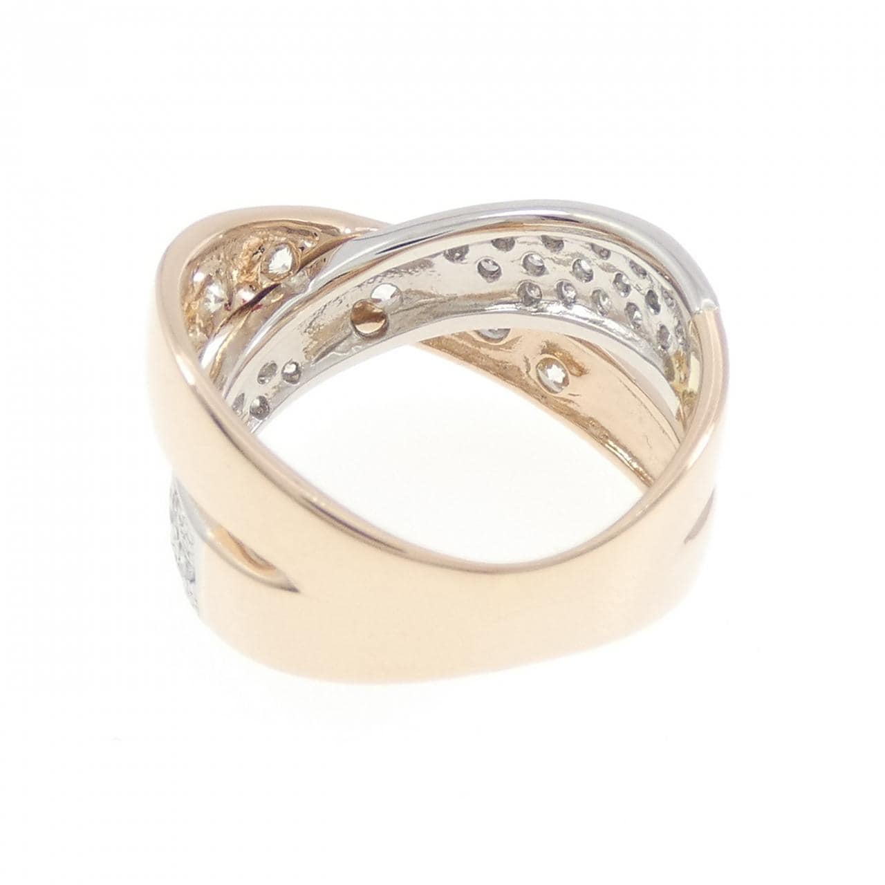 K18PG/PT900 ダイヤモンド リング 0.23CT