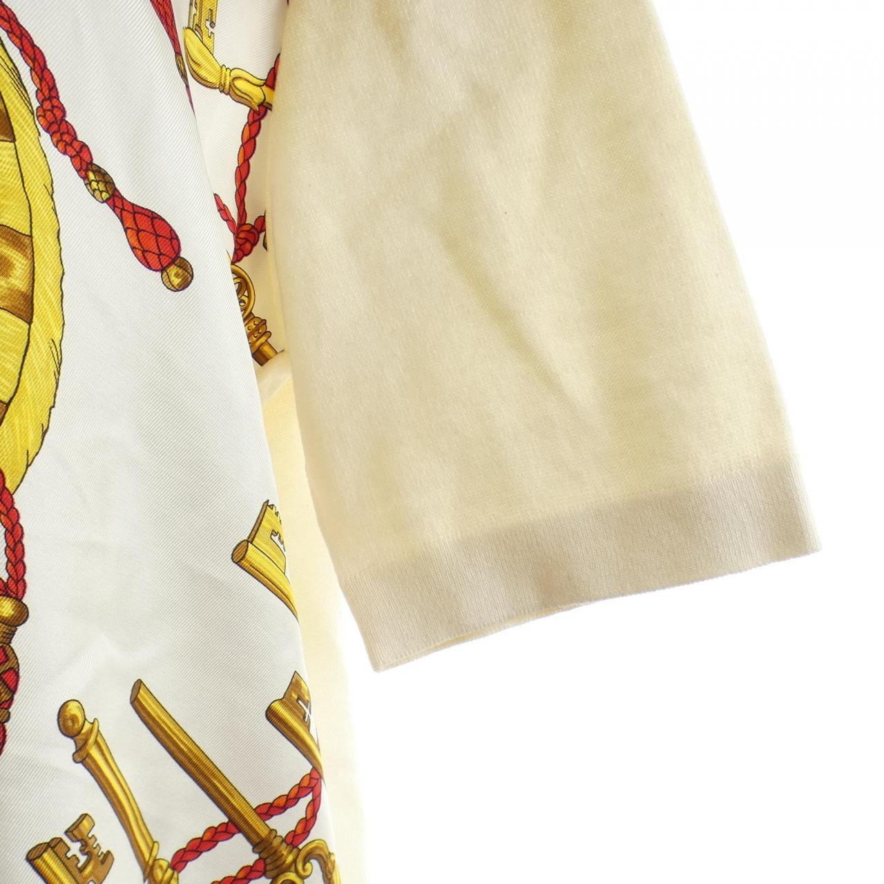 HERMES Les Cles Twill Laine Top