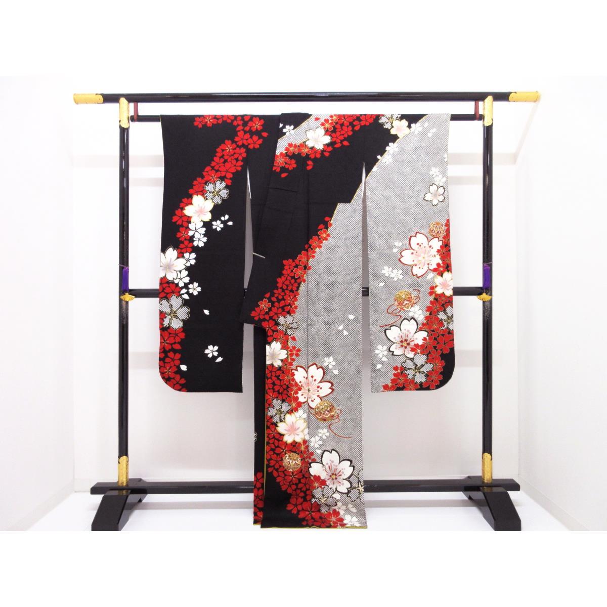 振袖 友禅金彩加工 絞り加工 きもの・長襦袢 2点セット