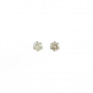 PT900 ソリティア ダイヤモンド ピアス 0.20CT