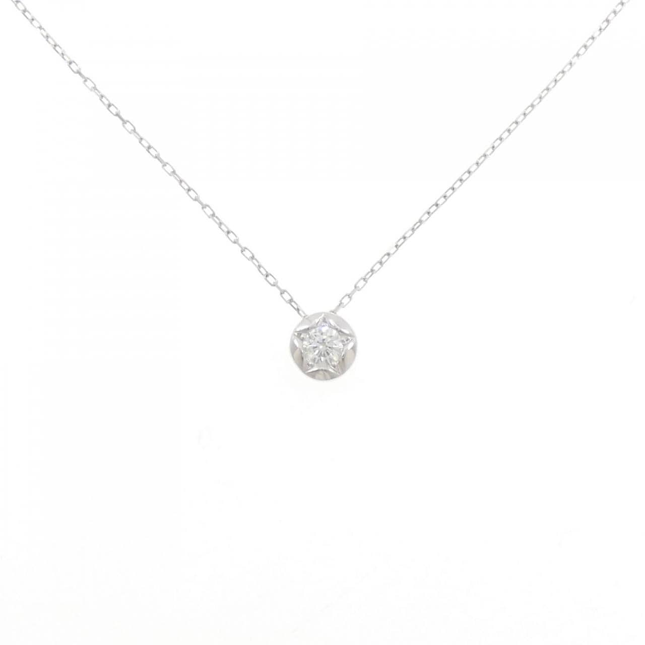 K18WG ダイヤモンド ネックレス 0.140CT