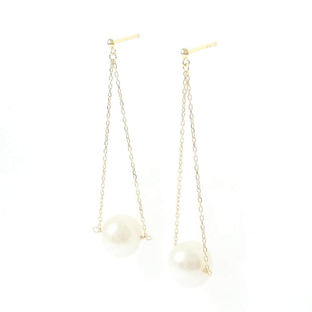 K18YG 淡水パール ピアス