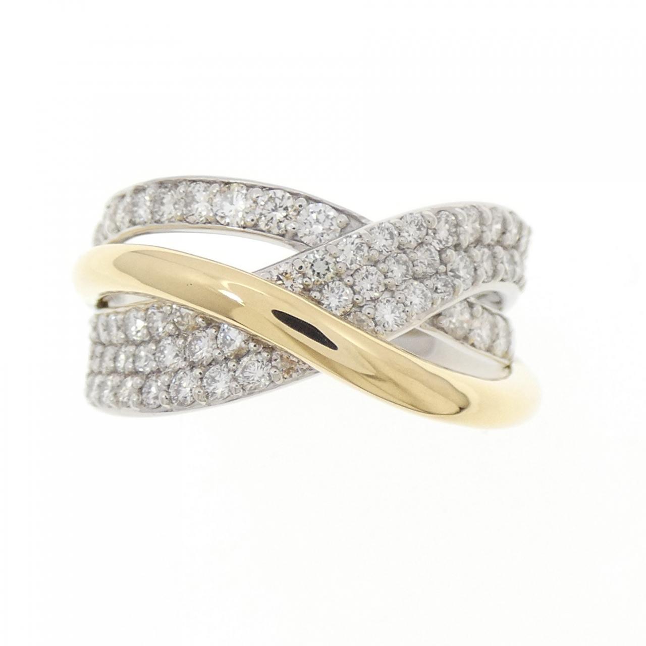 [BRAND NEW] PT900/K18YG Pave Diamond Ring 1.04CT