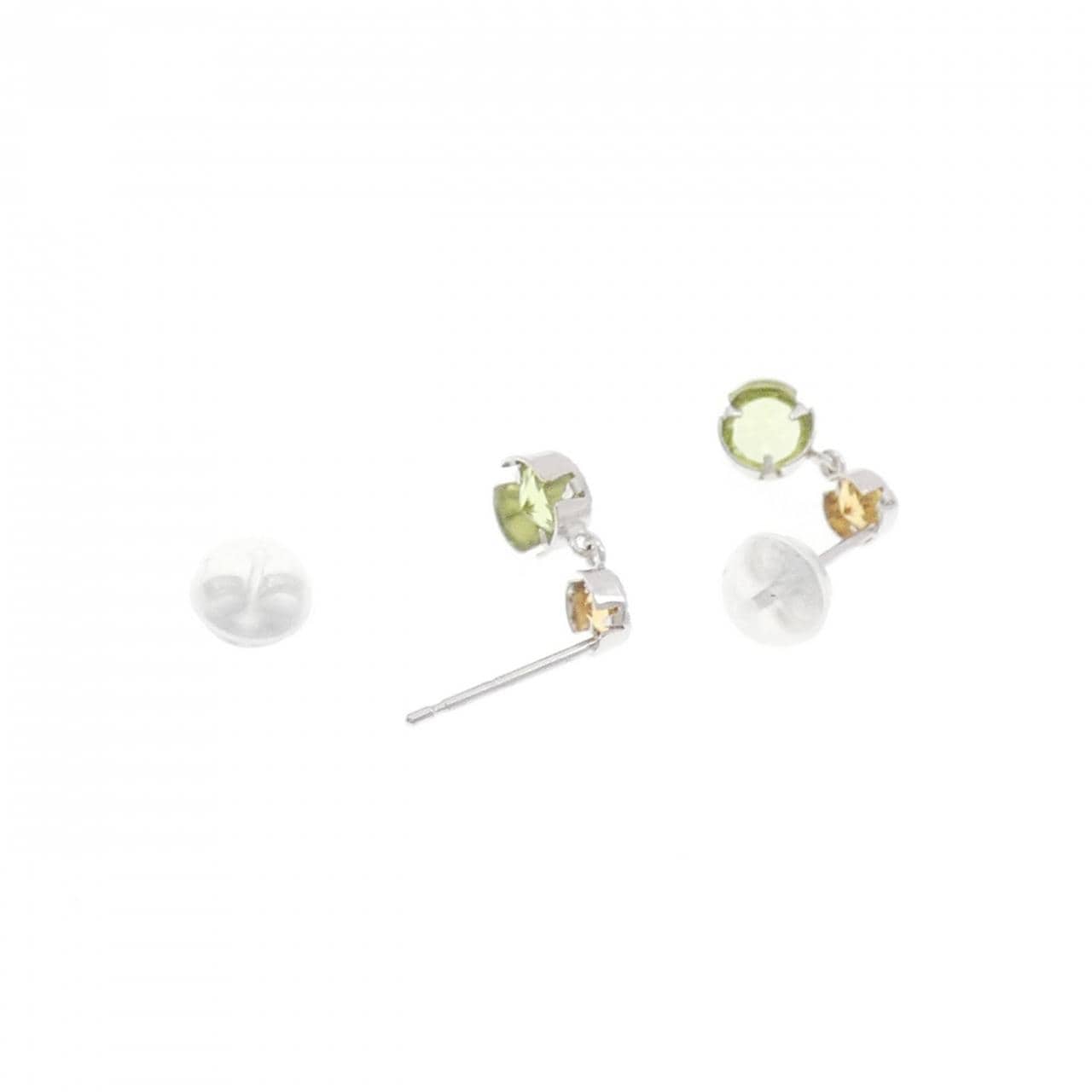 【新品】K10WG シトリン ピアス