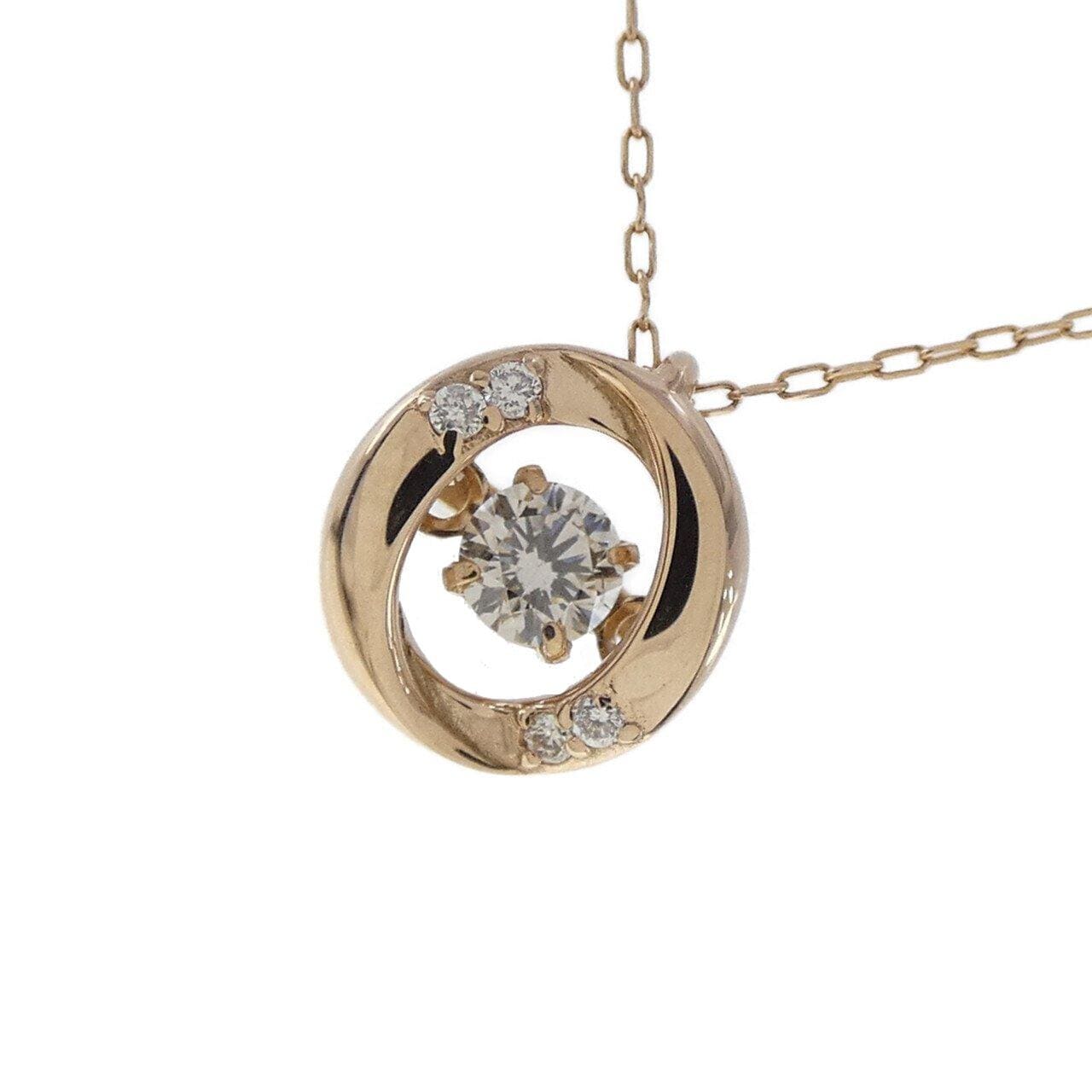 K18PG ダイヤモンド ネックレス 0.11CT