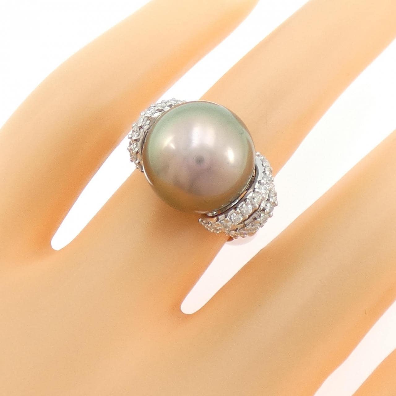 PT900 Black Pearl Ring 12.7mm