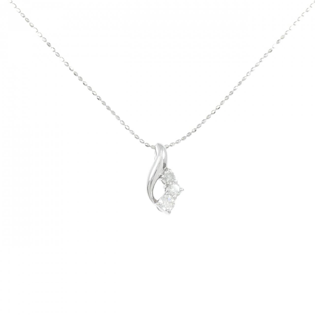 K14WG ダイヤモンド ネックレス 0.20CT