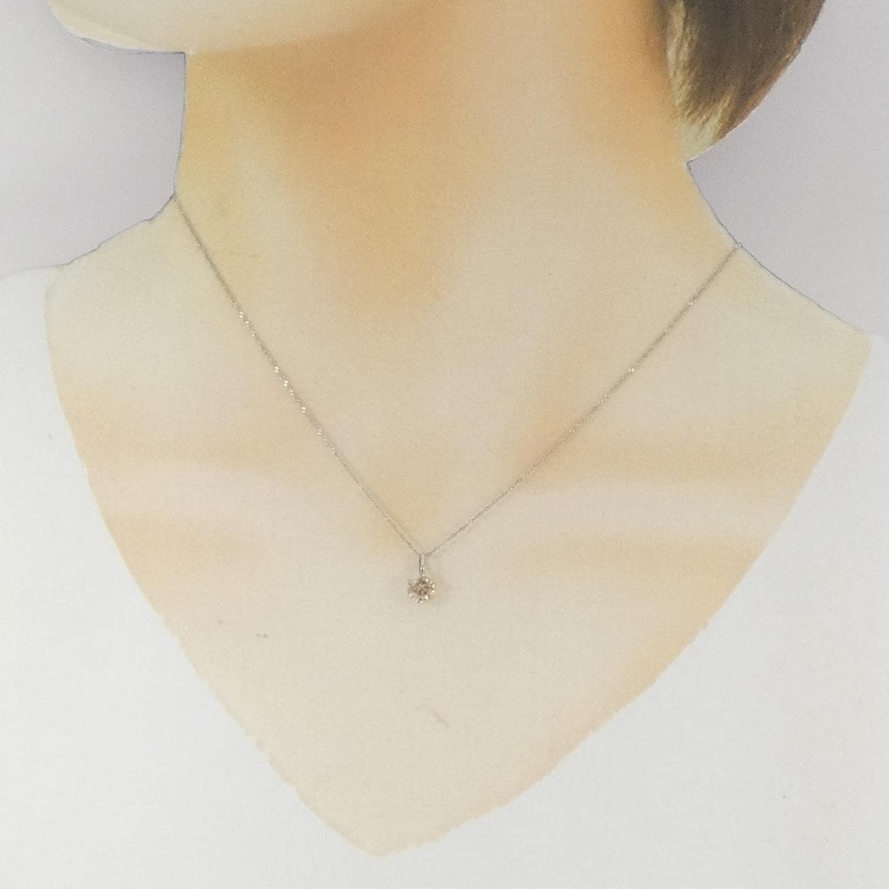 PT900/PT850 ソリティアダイヤモンド ネックレス 0.6CT