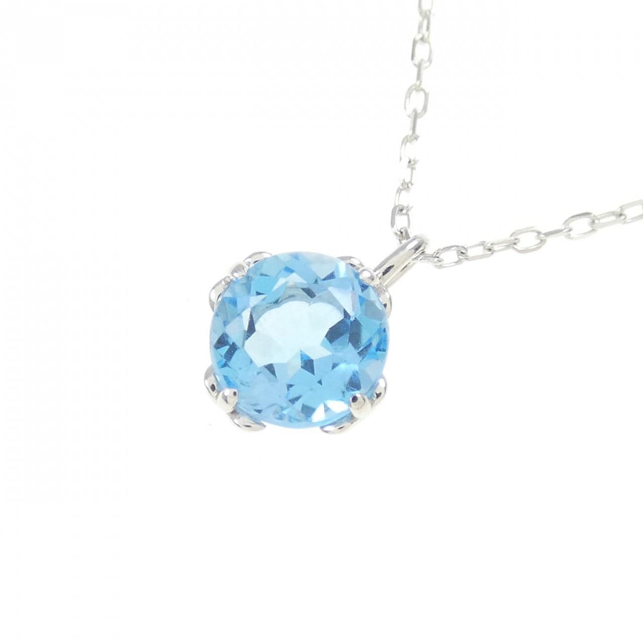 K10WG blue Topaz necklace