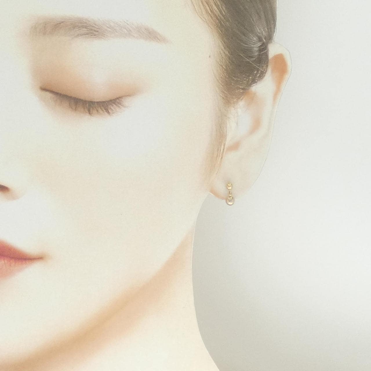 K18YG ダイヤモンド ピアス 0.04CT