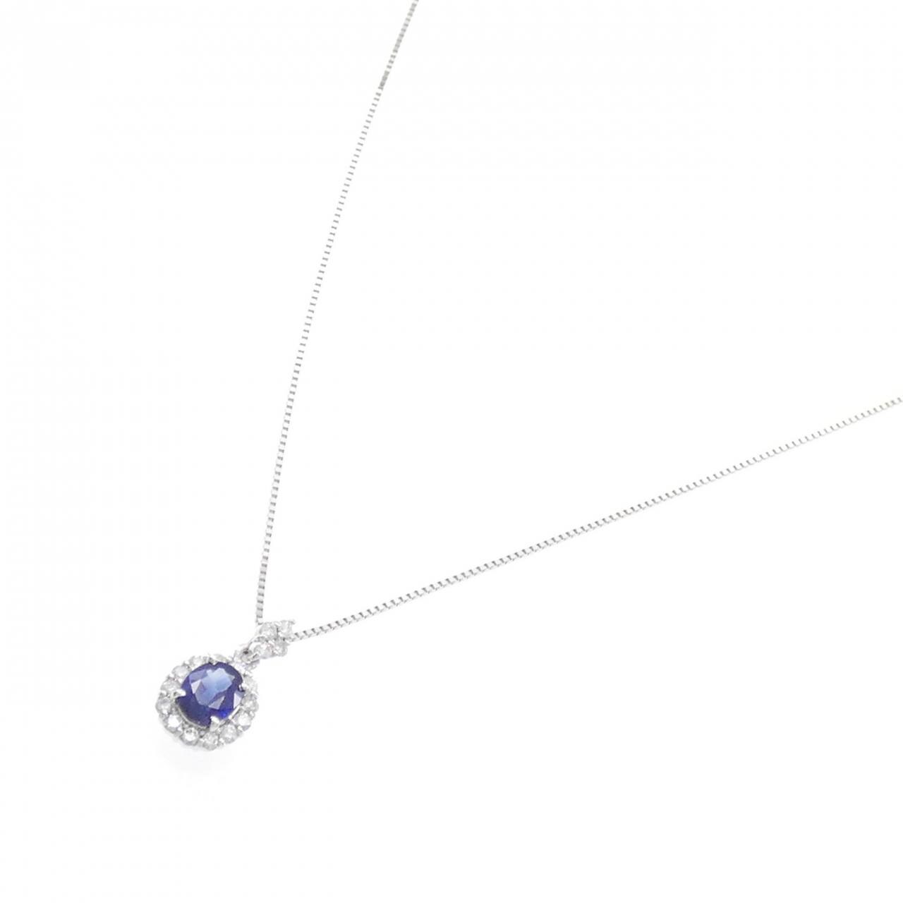 [BRAND NEW] PT Sapphire Necklace 0.47CT