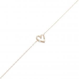 K10PG ハート ダイヤモンド ブレスレット