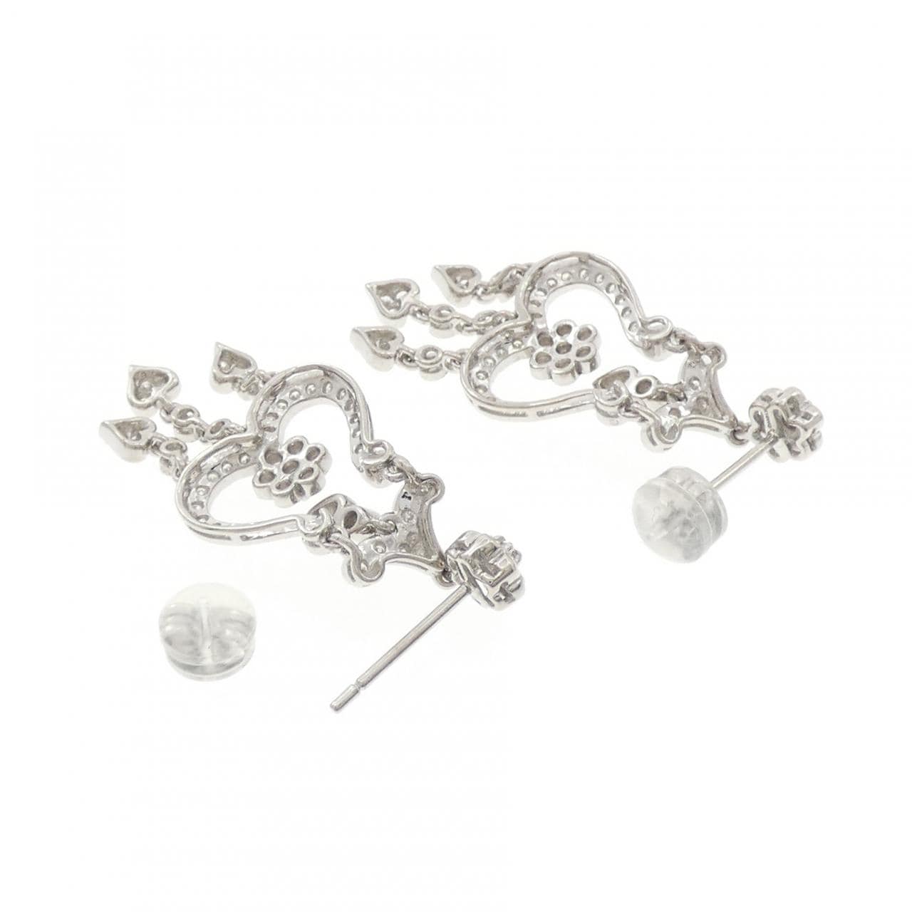 K18WG ダイヤモンド ピアス