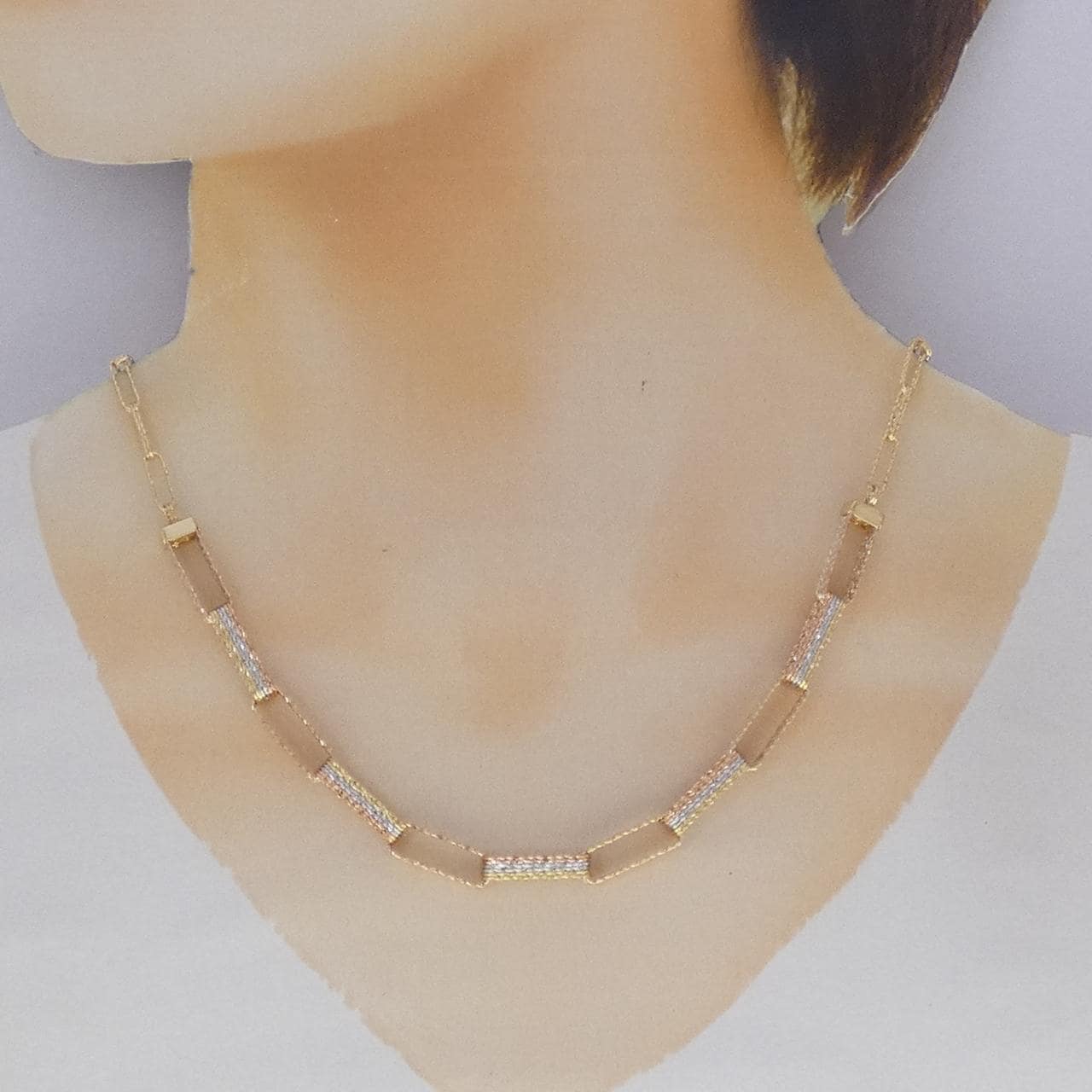 K18スリーカラー ネックレス