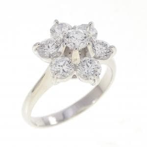 PT900 フラワー ダイヤモンド リング 1.00CT
