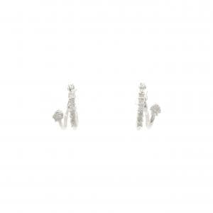 K10WG ダイヤモンド ピアス 0.10CT
