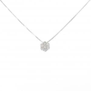 K18WG ダイヤモンド ネックレス 0.22CT