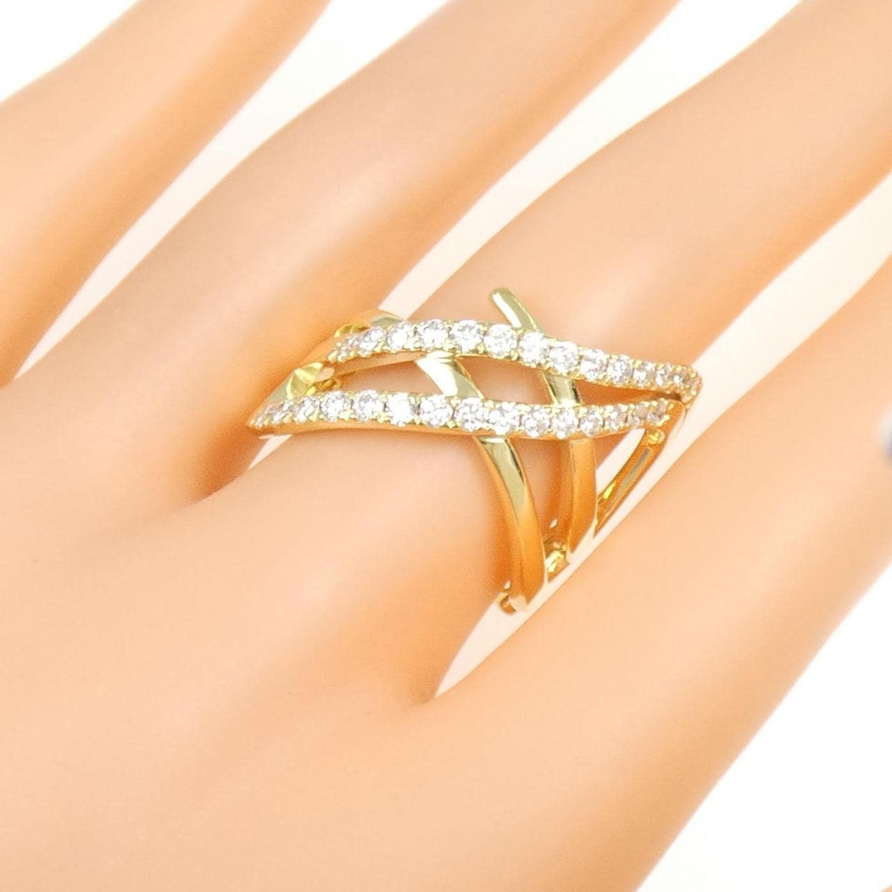 K18YG ダイヤモンド リング 0.83CT