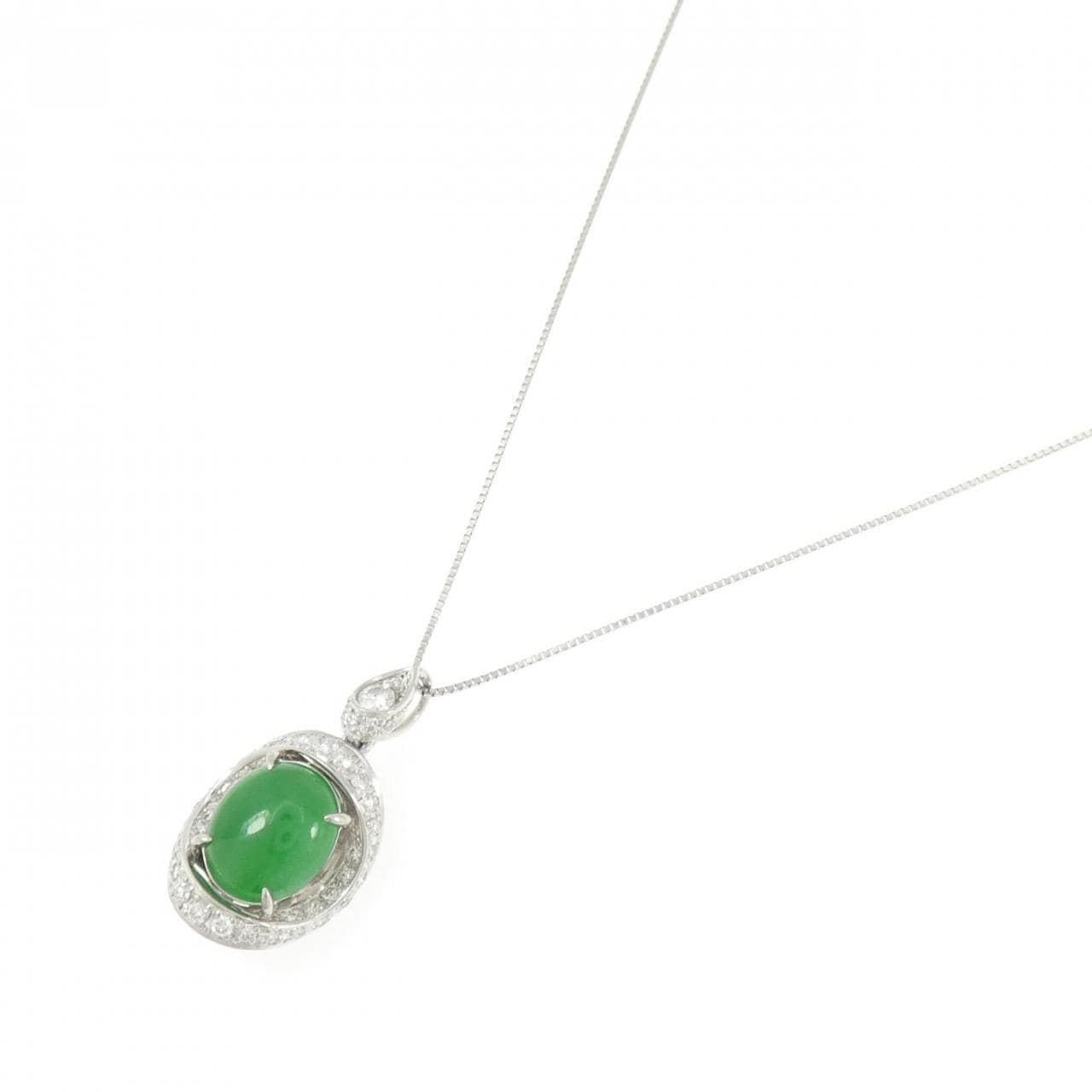 PT900/PT850 ヒスイ ネックレス 4.257CT