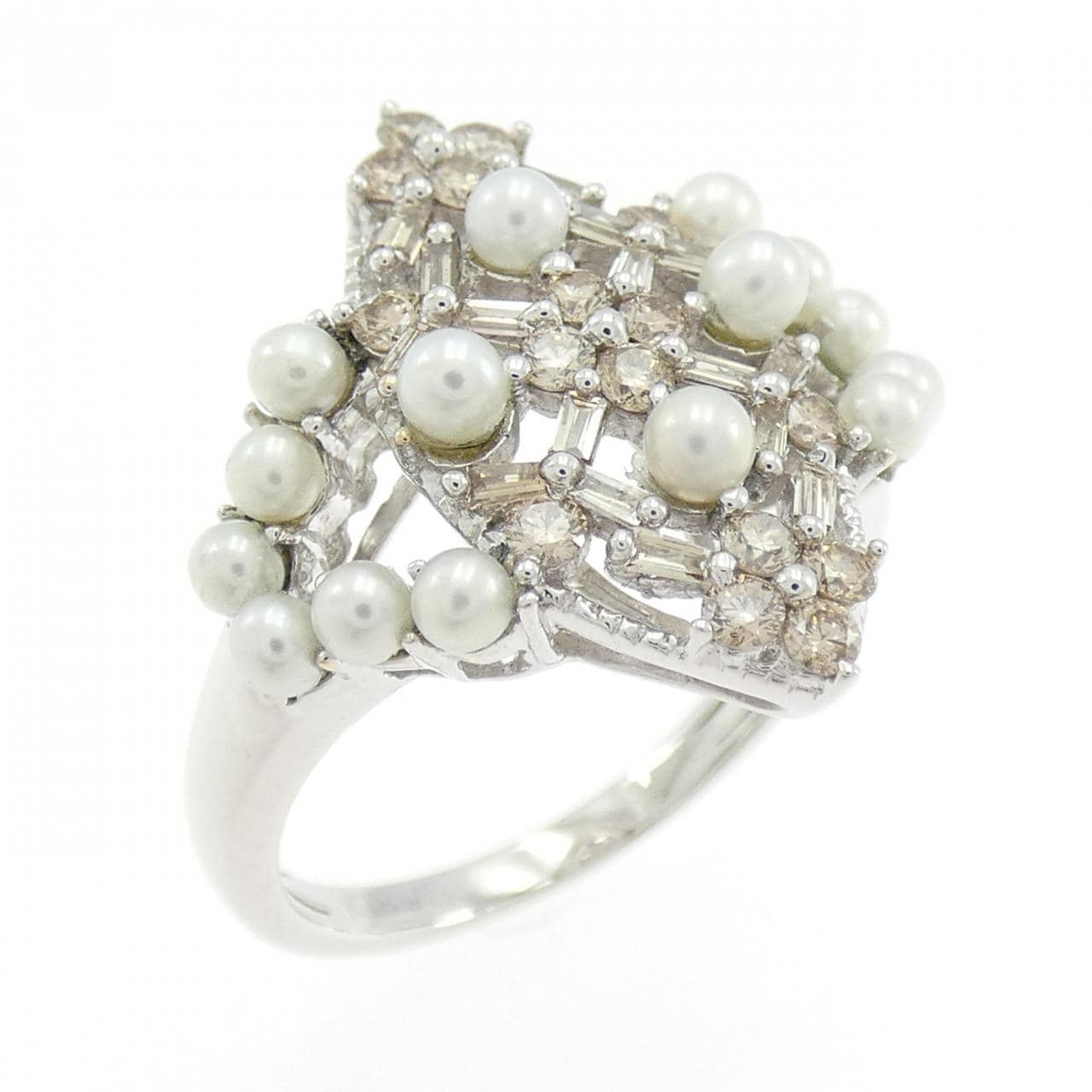 K18WG 淡水パール リング