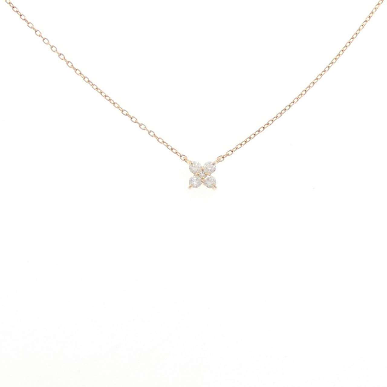 ヴァンドーム フラワー ダイヤモンド ネックレス 0.10CT